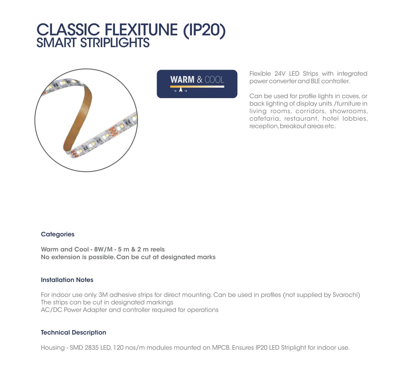 Classic Flexitune (IP20) Smart Striplights