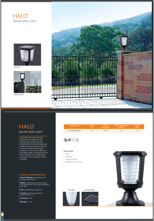Halo Solar Gate Light