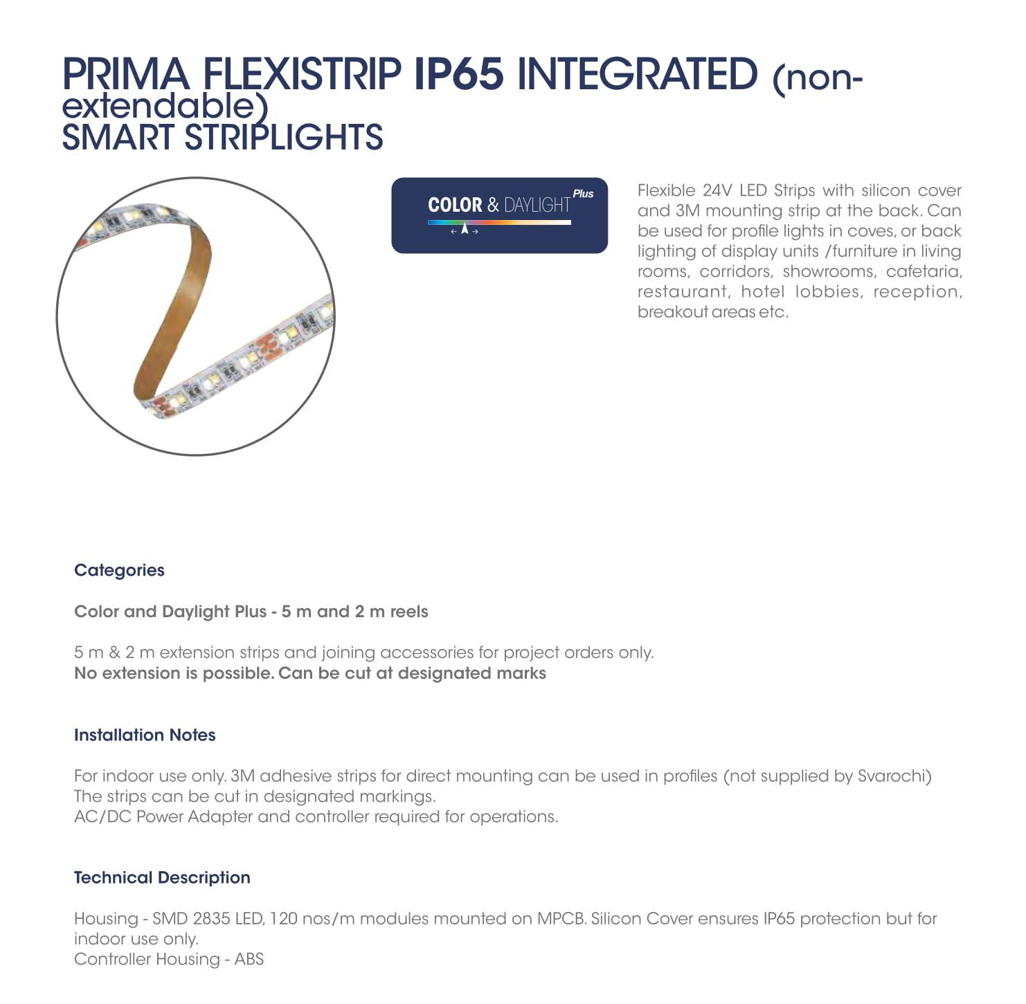 Prima Flexistrip IP65 Integrated (non-extendable) Smart Striplights